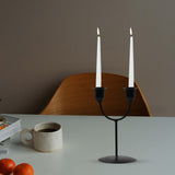 Maxbell Candles Holder Candlestick Centerpieces Metal Racks Display Scene Layout Black