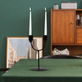 Maxbell Candles Holder Candlestick Centerpieces Metal Racks Display Scene Layout Black