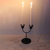 Maxbell Candles Holder Candlestick Centerpieces Metal Racks Display Scene Layout Black