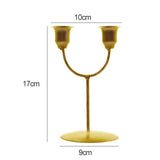 Maxbell Candles Holder Candlestick Centerpieces Metal Racks Display Scene Layout Aureate