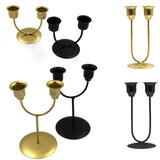 Maxbell Candles Holder Candlestick Centerpieces Metal Racks Display Scene Layout Aureate