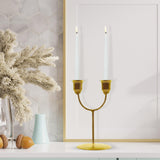 Maxbell Candles Holder Candlestick Centerpieces Metal Racks Display Scene Layout Aureate