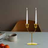 Maxbell Candles Holder Candlestick Centerpieces Metal Racks Display Scene Layout Aureate