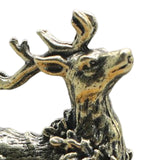 Maxbell Brass Reindeer Statue Sculpture Ornament for Living Room Desk Bookshelf 1pc Style A