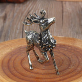 Maxbell Brass Reindeer Statue Sculpture Ornament for Living Room Desk Bookshelf 1pc Style A