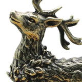 Maxbell Brass Reindeer Statue Sculpture Ornament for Living Room Desk Bookshelf 1pc Style B