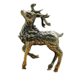 Maxbell Brass Reindeer Statue Sculpture Ornament for Living Room Desk Bookshelf 1pc Style B