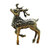 Maxbell Brass Reindeer Statue Sculpture Ornament for Living Room Desk Bookshelf 1pc Style B