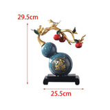 Maxbell Feng Shui Gourd Statue Crafts for Furnishing Interior Table Decoration Blue