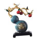 Maxbell Feng Shui Gourd Statue Crafts for Furnishing Interior Table Decoration Blue