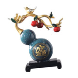Maxbell Feng Shui Gourd Statue Crafts for Furnishing Interior Table Decoration Blue