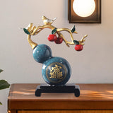 Maxbell Feng Shui Gourd Statue Crafts for Furnishing Interior Table Decoration Blue