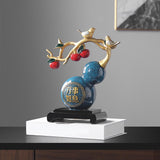 Maxbell Feng Shui Gourd Statue Crafts for Furnishing Interior Table Decoration Blue