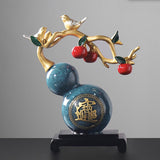 Maxbell Feng Shui Gourd Statue Crafts for Furnishing Interior Table Decoration Blue
