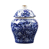 Maxbell Chinese Style Porcelain Ginger Jar Storage Jar Glazed Hand Painted Household