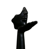 Maxbell Abstract Figure Sculpture Blow Kisses Figurines Retro Style Crafts Tabletop Black