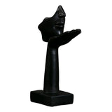 Maxbell Abstract Figure Sculpture Blow Kisses Figurines Retro Style Crafts Tabletop Black