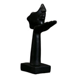 Maxbell Abstract Figure Sculpture Blow Kisses Figurines Retro Style Crafts Tabletop Black