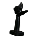 Maxbell Abstract Figure Sculpture Blow Kisses Figurines Retro Style Crafts Tabletop Black