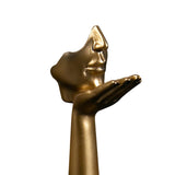 Maxbell Abstract Figure Sculpture Blow Kisses Figurines Retro Style Crafts Tabletop Aureate