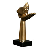 Maxbell Abstract Figure Sculpture Blow Kisses Figurines Retro Style Crafts Tabletop Aureate