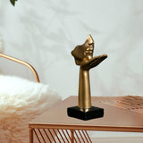 Maxbell Abstract Figure Sculpture Blow Kisses Figurines Retro Style Crafts Tabletop Aureate