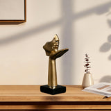 Maxbell Abstract Figure Sculpture Blow Kisses Figurines Retro Style Crafts Tabletop Aureate