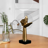 Maxbell Abstract Figure Sculpture Blow Kisses Figurines Retro Style Crafts Tabletop Aureate