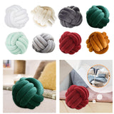 Maxbell Round Knot Ball Pillow Round Photography Props for Home Decoration 22cm White