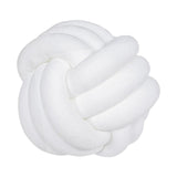 Maxbell Round Knot Ball Pillow Round Photography Props for Home Decoration 22cm White