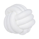 Maxbell Round Knot Ball Pillow Round Photography Props for Home Decoration 22cm White