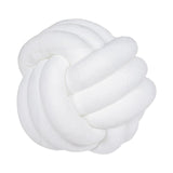 Maxbell Round Knot Ball Pillow Round Photography Props for Home Decoration 22cm White