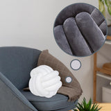Maxbell Round Knot Ball Pillow Round Photography Props for Home Decoration 22cm White