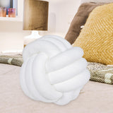 Maxbell Round Knot Ball Pillow Round Photography Props for Home Decoration 22cm White