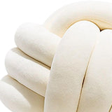 Maxbell Round Knot Ball Pillow Round Photography Props for Home Decoration 22cm Beige