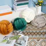 Maxbell Round Knot Ball Pillow Round Photography Props for Home Decoration 22cm Beige