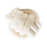 Maxbell Round Knot Ball Pillow Round Photography Props for Home Decoration 22cm Beige