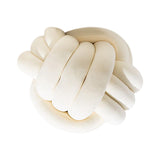 Maxbell Round Knot Ball Pillow Round Photography Props for Home Decoration 22cm Beige