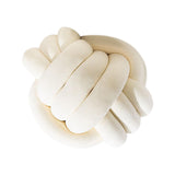 Maxbell Round Knot Ball Pillow Round Photography Props for Home Decoration 22cm Beige