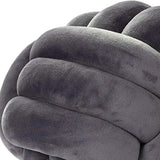 Maxbell Round Knot Ball Pillow Round Photography Props for Home Decoration 22cm Gray