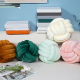 Maxbell Round Knot Ball Pillow Round Photography Props for Home Decoration 22cm Gray