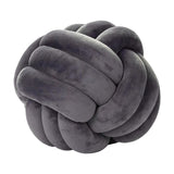 Maxbell Round Knot Ball Pillow Round Photography Props for Home Decoration 22cm Gray
