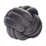 Maxbell Round Knot Ball Pillow Round Photography Props for Home Decoration 22cm Gray