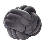 Maxbell Round Knot Ball Pillow Round Photography Props for Home Decoration 22cm Gray