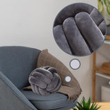 Maxbell Round Knot Ball Pillow Round Photography Props for Home Decoration 22cm Gray