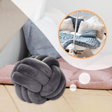 Maxbell Round Knot Ball Pillow Round Photography Props for Home Decoration 22cm Gray