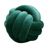 Maxbell Round Knot Ball Pillow Round Photography Props for Home Decoration 22cm Green