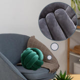 Maxbell Round Knot Ball Pillow Round Photography Props for Home Decoration 22cm Green