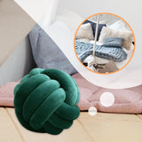 Maxbell Round Knot Ball Pillow Round Photography Props for Home Decoration 22cm Green