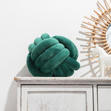 Maxbell Round Knot Ball Pillow Round Photography Props for Home Decoration 22cm Green